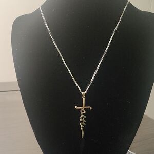 Silver Faith Pendant Necklace